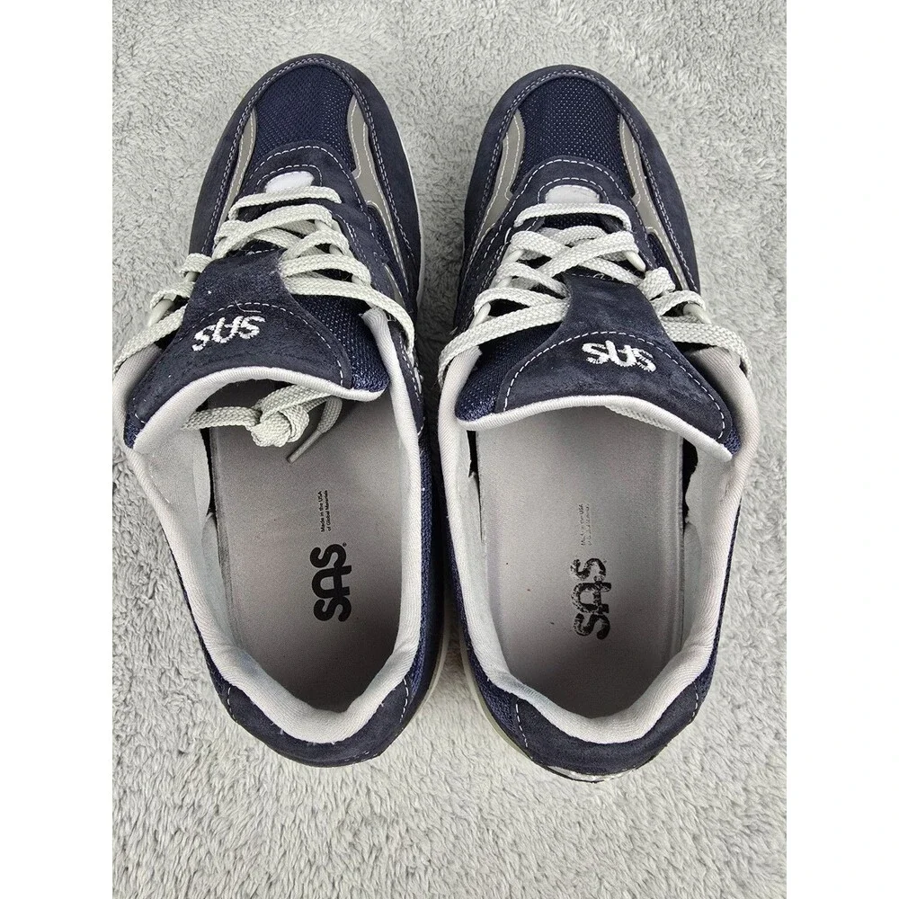 SAS Journey Mens Size 12.5 M Navy Blue Walking Shoes Comfort S Made In USA
